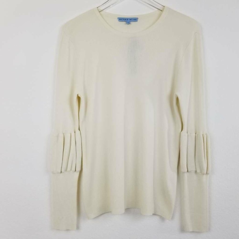 Antonio Melani Womens Pullover Sweater Ivory L